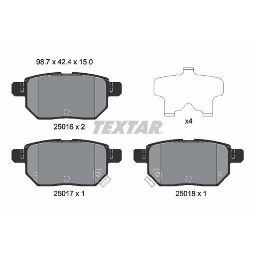 Textar Rear Brake Pad Set 2501601