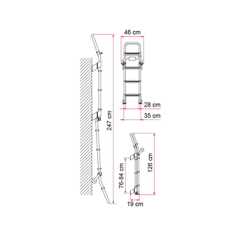 Fiamma Deluxe 8 Folding Ladder Caravan/Motorhome Accessory Fiamma - Dynamic Drive
