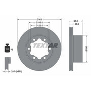 Textar 2 x Vented Rear Brake Discs 93143403-x2