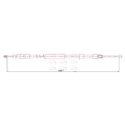 Apec Handbrake Cable Left Rear fits BMW 5 2001-2010