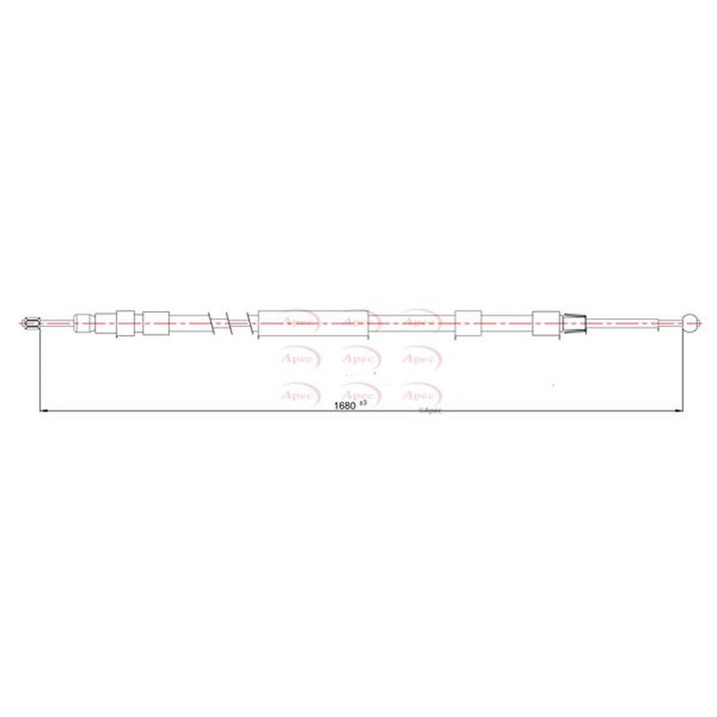 Apec Handbrake Cable Left Rear fits BMW 5 2001-2010