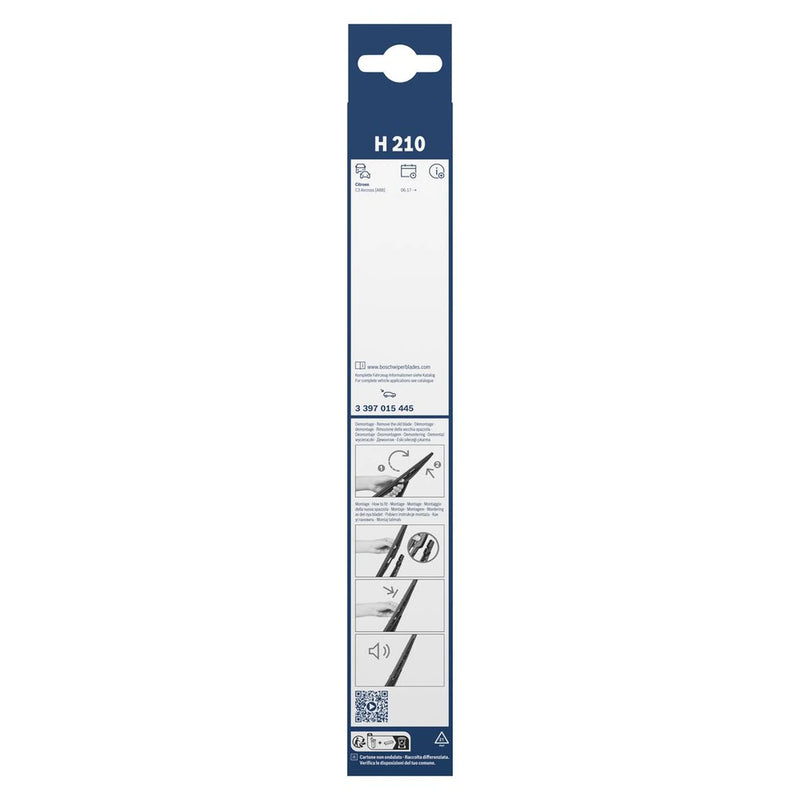 Bosch Wiper Wiper Blade 210mm — H210 fits Citroën C3 Aircross I 2017-2018