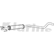 Klarius Box With Centre Pipe Centre fits Opel Astra H 2004-2010 1.9