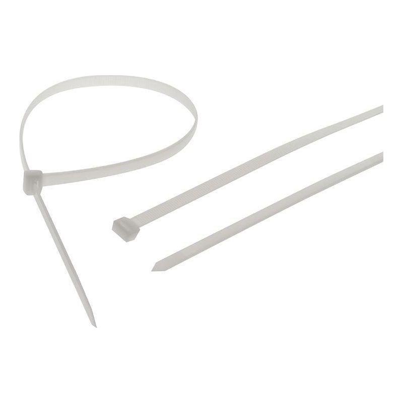 Faithfull Heavy-Duty Cable Ties White 9.0 x 600mm (Pack 10) Faithfull - NN4 Online