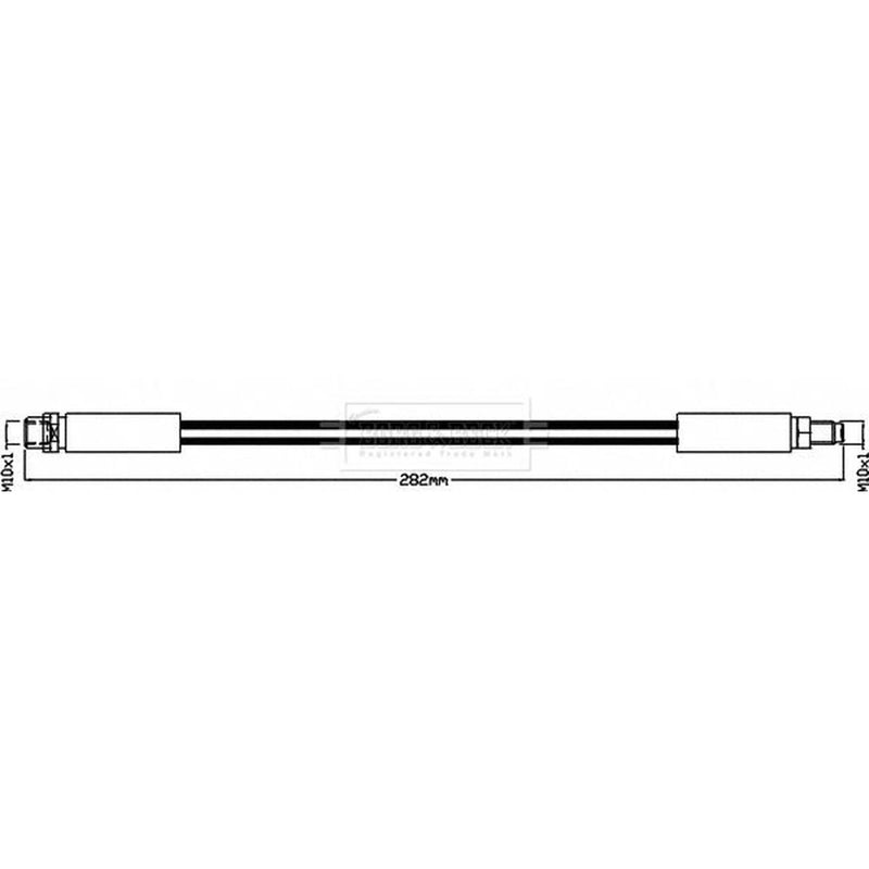 Borg & Beck Brake Hydraulic Hose Line Rear Right BBH8434