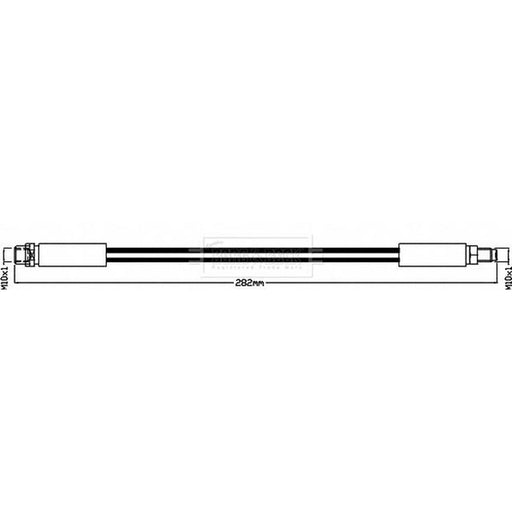 Borg & Beck Brake Hydraulic Hose Line Rear Right BBH8434