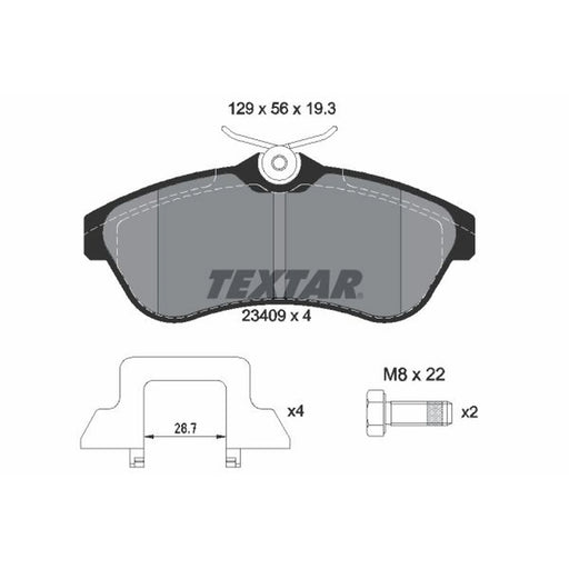 Textar Front Brake Pad Set 2340902
