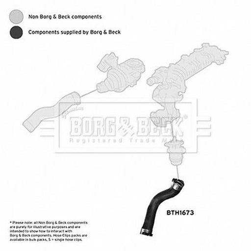 Borg & Beck Intercooler Turbo Charge Air Hose BTH1673