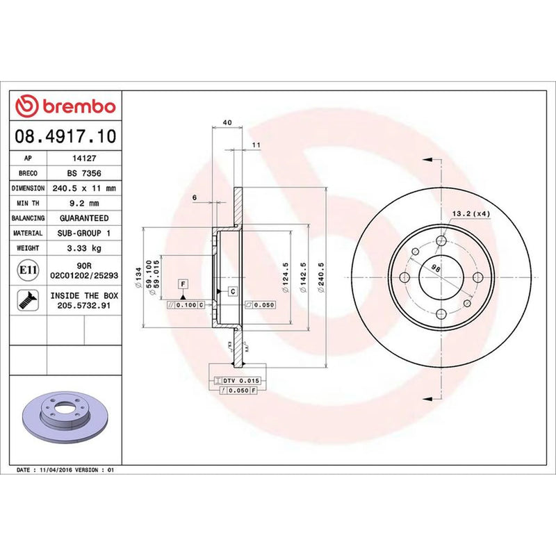 Brembo Front & Rear Brake Discs & Pads fits Alfa Romeo 155 1992-1997 2.0 2.5