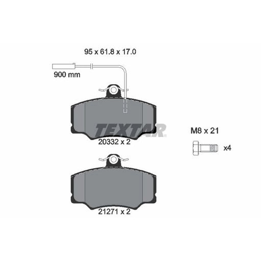 Textar Front Brake Pad Set 2033201
