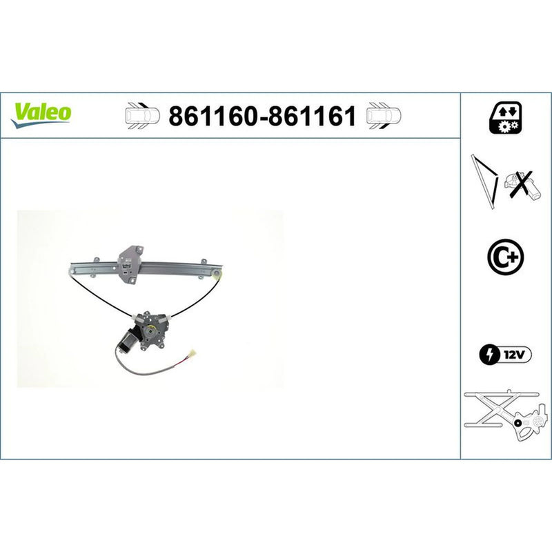 Valeo Electric Window Regulator Lifter Right Front 861161