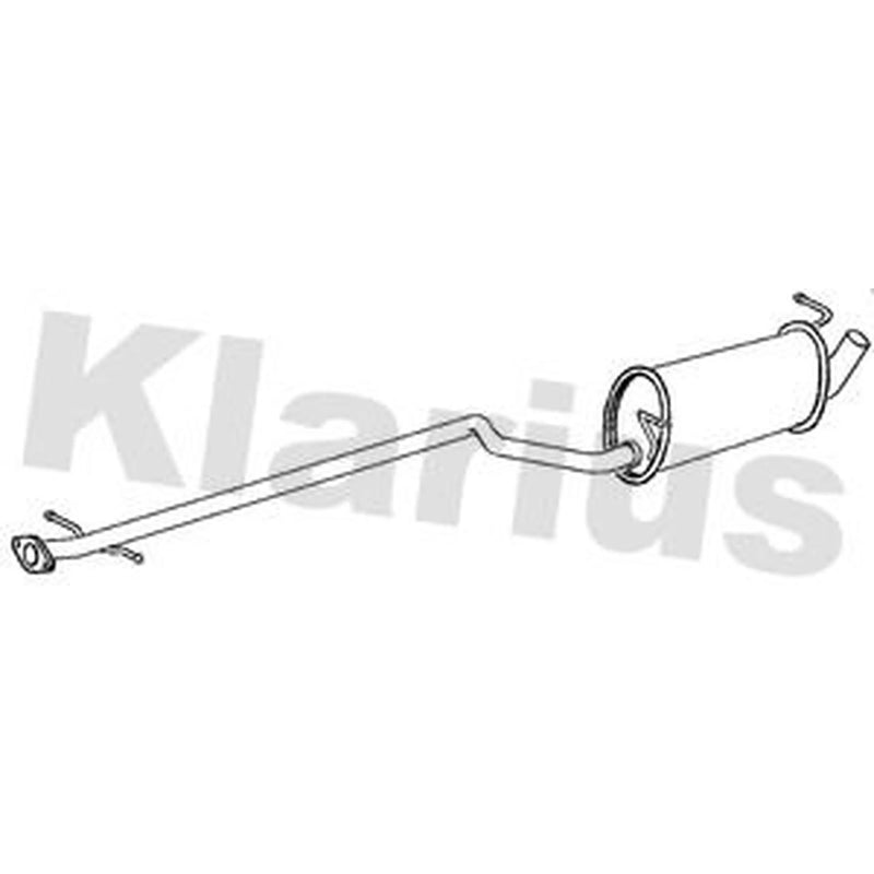 Klarius Box With Centre Pipe Centre fits Ford Transit Connect 2002-2013 1.8