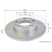 Comline Front & Rear Brake Discs & Pads fits Audi A1 2012 on 2.0