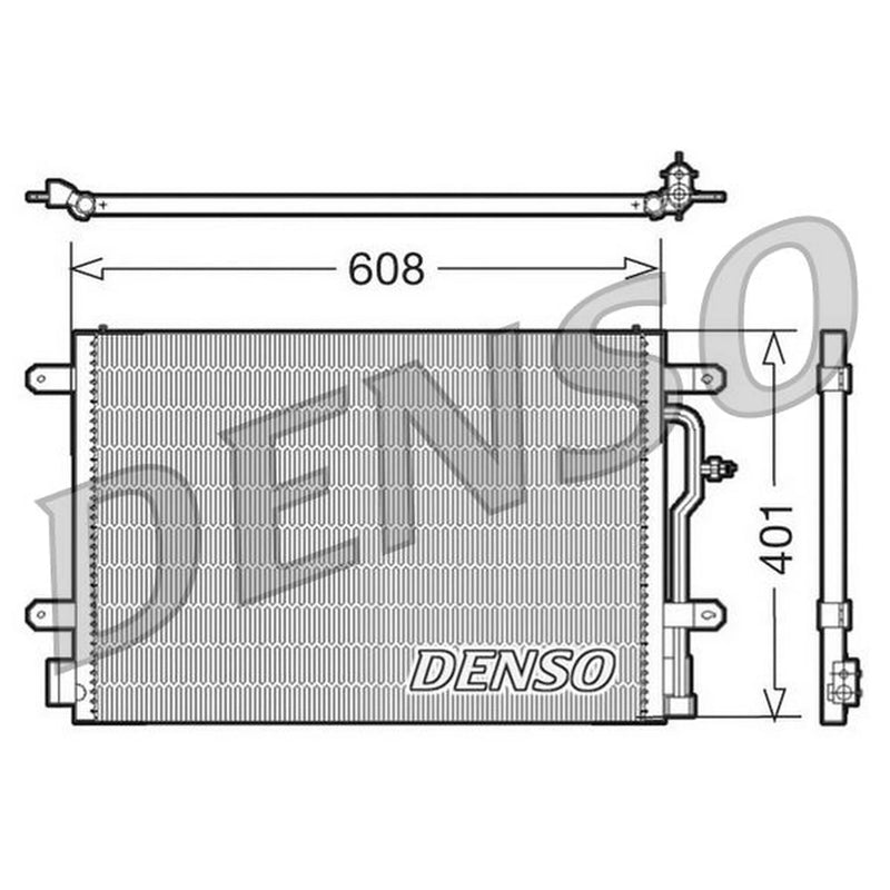 Denso Air Conditioning Condenser fits Audi A4 B6 2000-2005