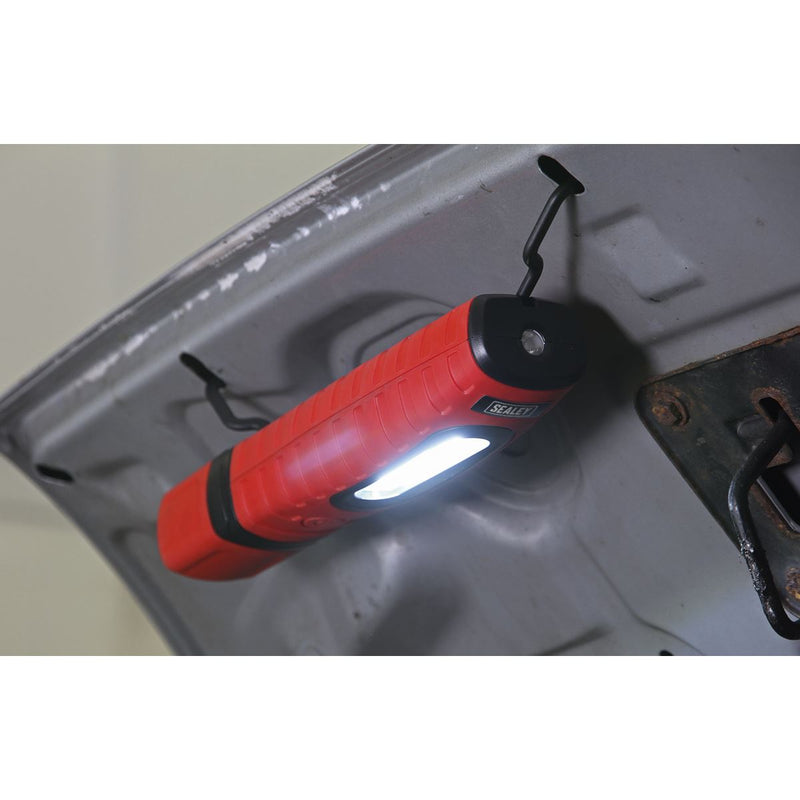 Sealey Rechargeable 360 Inspection Light 16 SMD LED & 3W LED Red 2 x Lithium-ion Sealey - Dynamic Drive