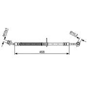 Bosch Brake Hydraulic Hose Line Front Right fits Kia Rio II 2005-2011