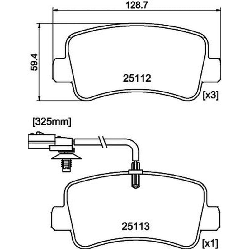 DON Rear Brake Pad Set fits Nissan Interstar 2021-2024