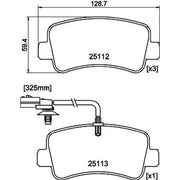 Mintex Rear Brake Pad Set fits Nissan Interstar 2021-2024