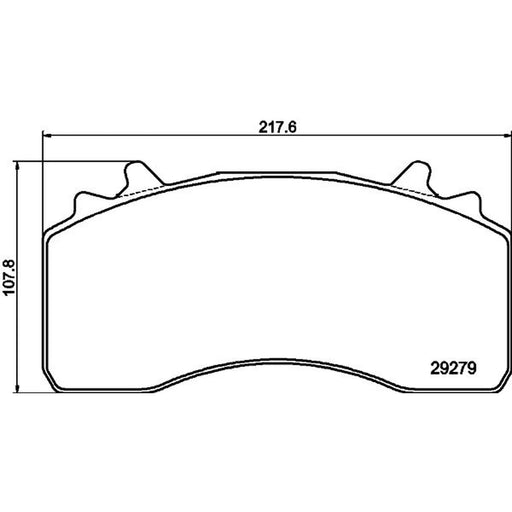DON Rear Brake Pad Set fits Man Lion´S Coach 2006-2007