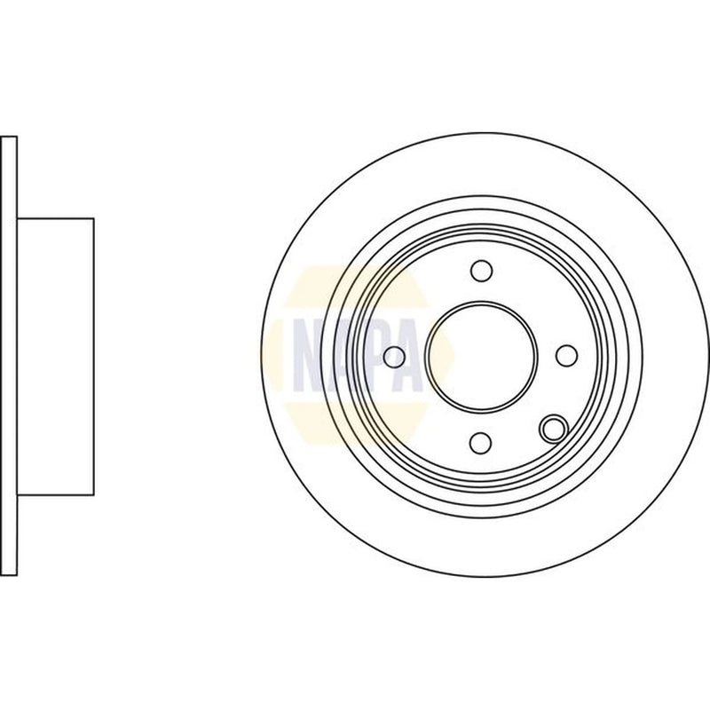 NAPA Rear Brake Solid Discs & Pads fits Nissan Cube 2003-2008 1.4 1.5