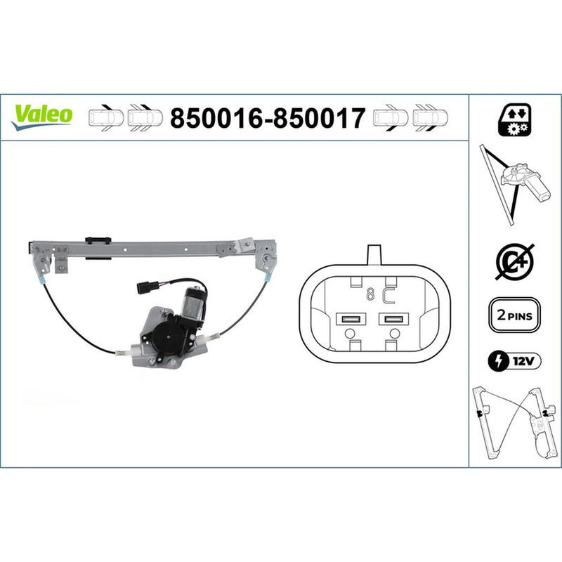 Valeo Electric Window Regulator Lifter Left Front 850016
