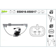 Valeo Electric Window Regulator Lifter Right Front 850017