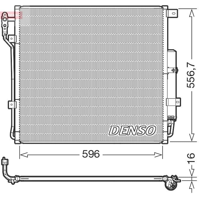 Denso Air Conditioning Condenser fits Land Rover Discovery IV 2009-2018
