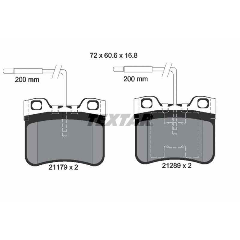 Textar Front Brake Pad Set 2117902