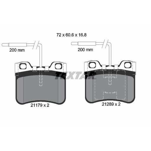 Textar Front Brake Pad Set 2117902
