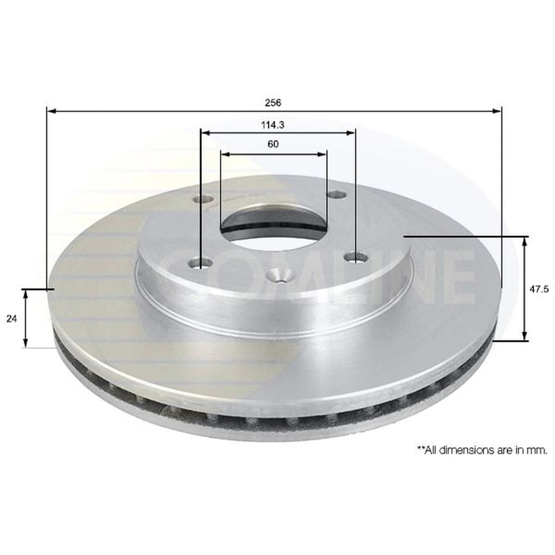 Comline Front Brake Discs & Pads fits Chevrolet Epica 2005-2011 2.0 2.5
