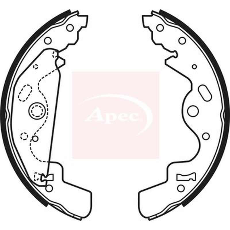 Apec Brake Shoe Set Axle Kit fits Land Rover Freelander I 1998-2006 1.8 2.0 2.5