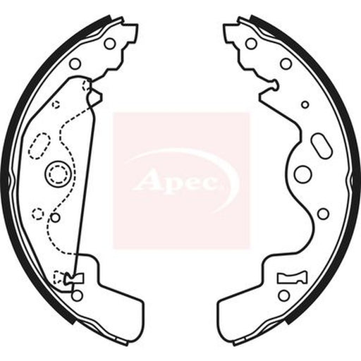 Apec Brake Shoe Set Axle Kit fits Land Rover Freelander I 1998-2006 1.8 2.0 2.5