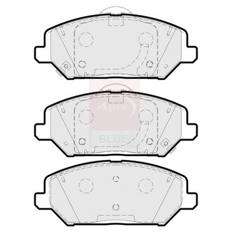 Apec Front Brake Pad Set fits Hyundai I30 2016-2020 1.0 1.4 1.5 1.6