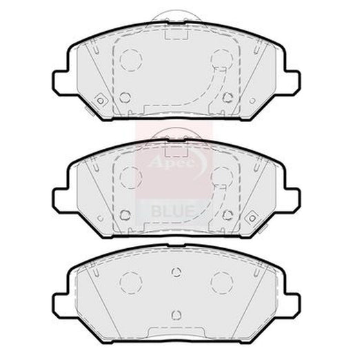 Apec Front Brake Pad Set fits Hyundai I30 2016-2020 1.0 1.4 1.5 1.6