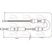 Apec Handbrake Cable Left Rear CAB1090