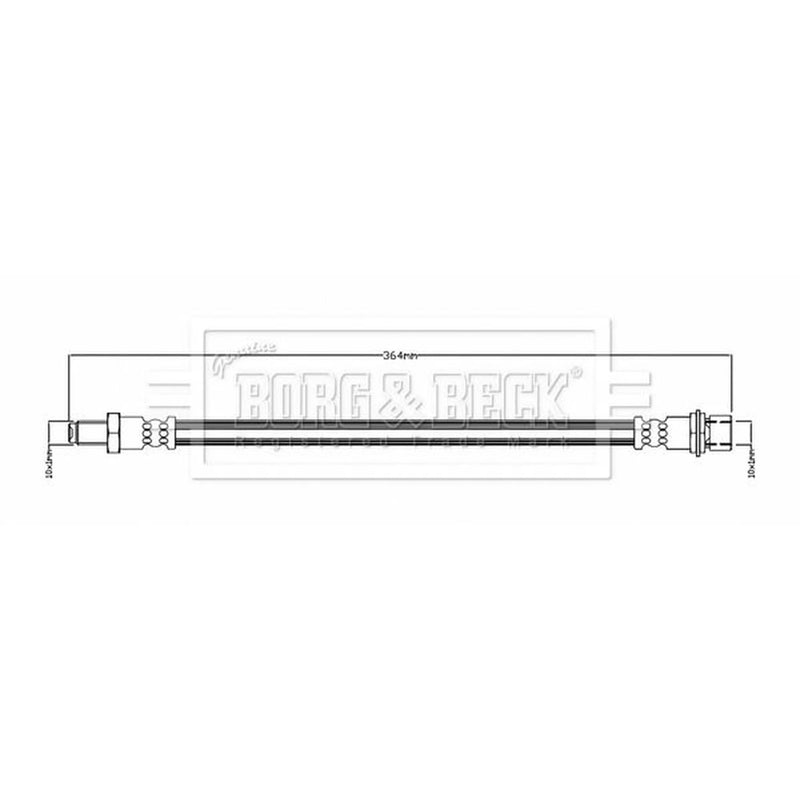 Borg & Beck Brake Hydraulic Hose Line inner BBH8225