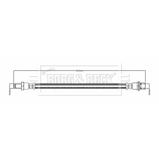 Borg & Beck Brake Hydraulic Hose Line inner BBH8225