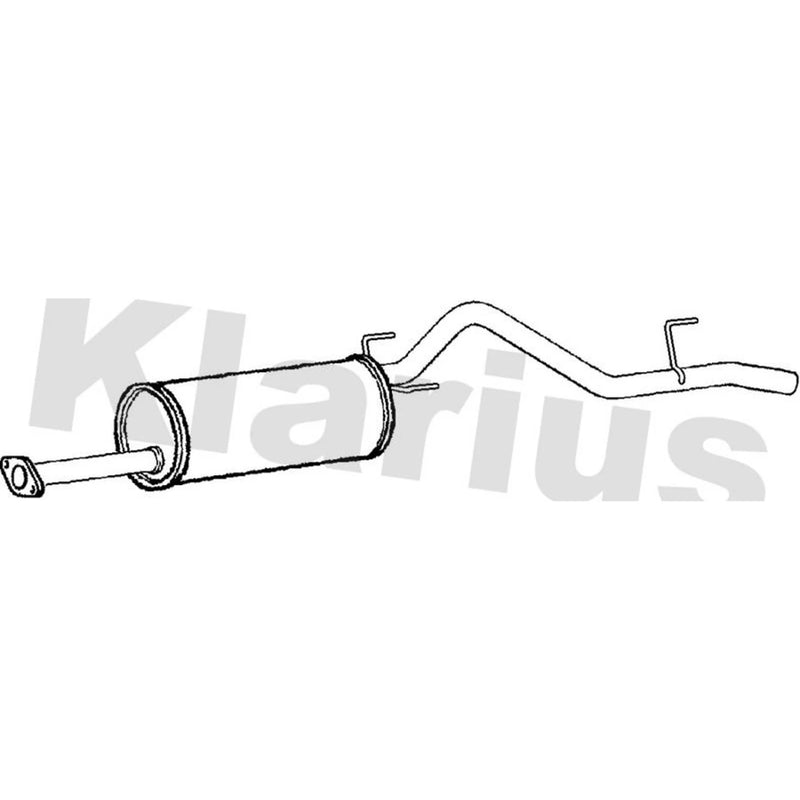 Klarius Box With Tail Pipe Rear fits Toyota Hilux VI Pickup 2001-2005 2.5