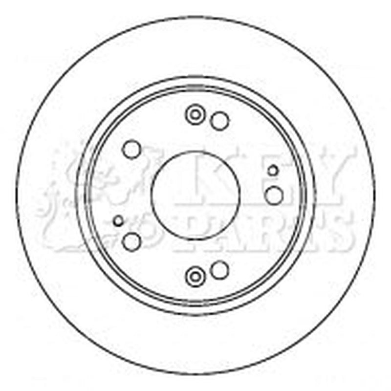 Key Parts 2 x Solid Brake Discs fits Honda Accord VII 2003-2008 2.0 2.2 2.4