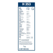 Bosch Conventional Wiper Blade 350mm — H353 fits Alfa Romeo Giulietta 2010-2020
