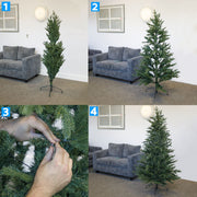 Dellonda Artificial 5ft/150cm Hinged Christmas Tree with 772 PE/PVC Mix Tips Dellonda - Dynamic Drive