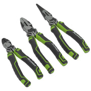 Sealey Pliers Set 3pc High Leverage Hi-Vis Green AK8376HV Sealey - Dynamic Drive