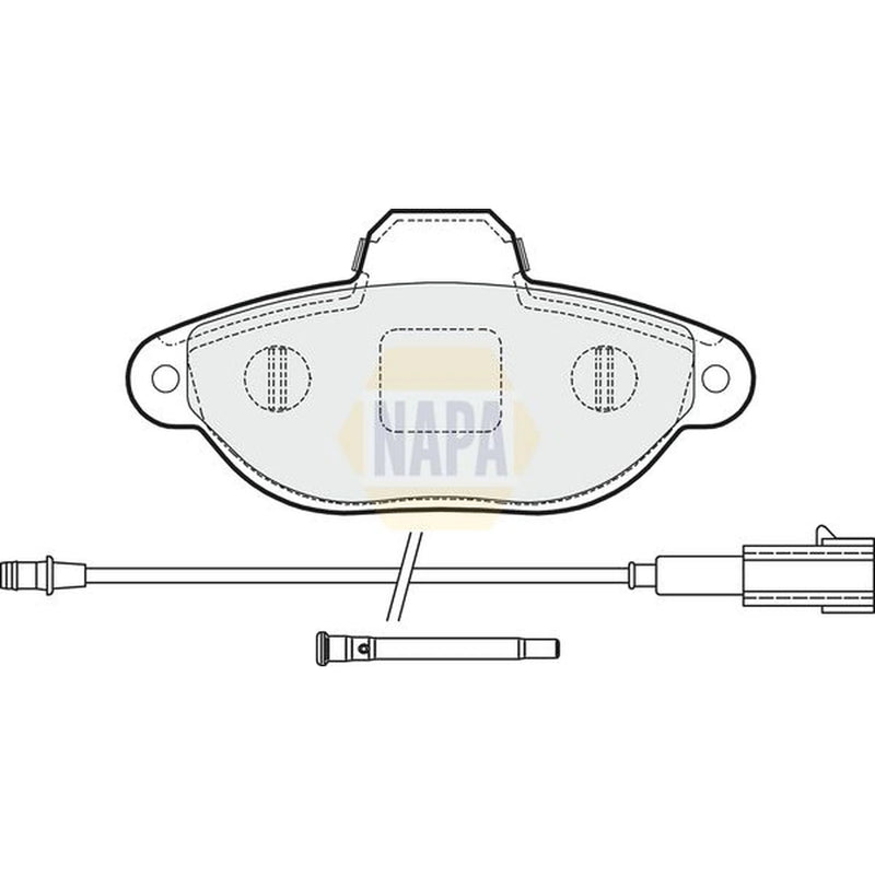 NAPA Front Brake Pad Set fits Fiat 500 2007 on 1.2