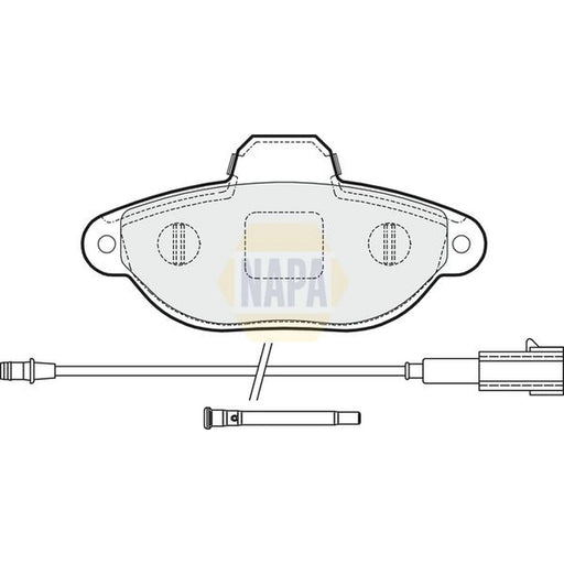 NAPA Front Brake Pad Set fits Fiat 500 2007 on 1.2