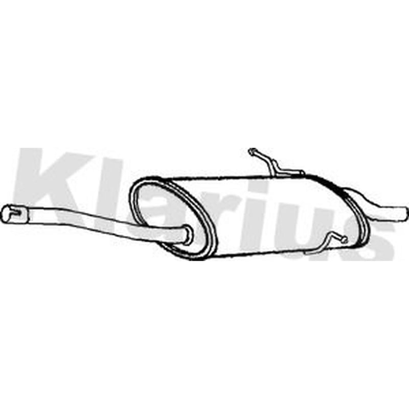 Klarius Box With Tail Pipe Rear fits BMW 3 1997-2002