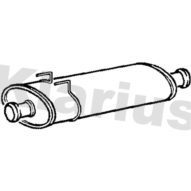 Klarius Box With Centre Pipe Centre fits Nissan Interstar 2002 on