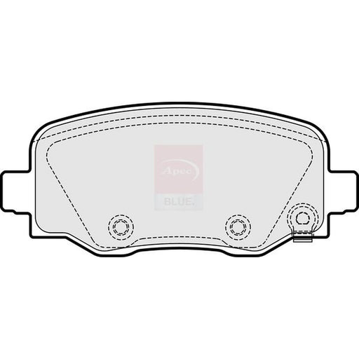 Apec Rear Brake Pad Set fits Jeep Cherokee 2013-2018 2.0 2.2 3.2