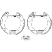 Mintex Brake Shoe Set Axle Kit fits Ford Escort 1990-1995 1.3 1.4 1.6 1.8