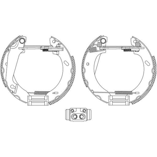 Mintex Brake Shoe Set Axle Kit fits Ford Escort 1990-1995 1.3 1.4 1.6 1.8