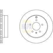 NAPA 2 x Vented Rear Brake Discs NBD5449-x2